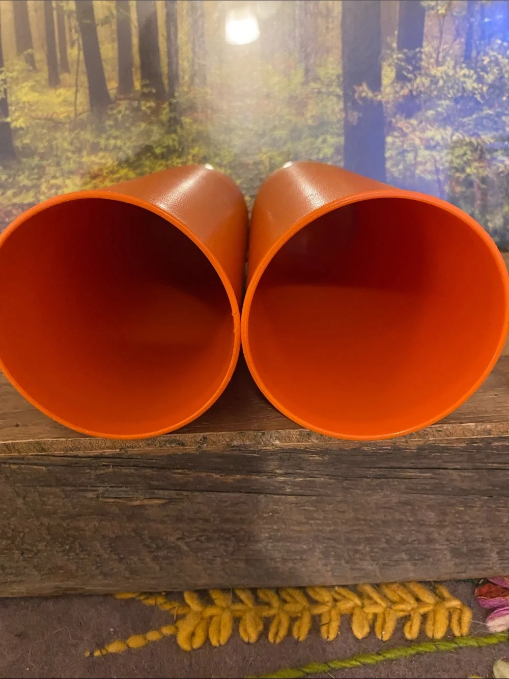 Tupperware Bright Orange Tall Decorative Tumblers - Set of 2